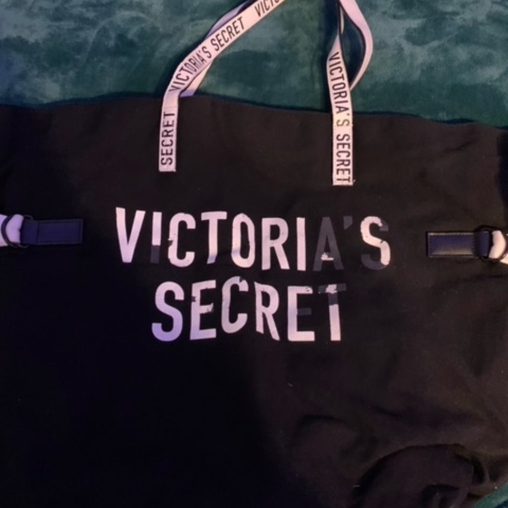 Victoria’s Secret Black and White tote bag.